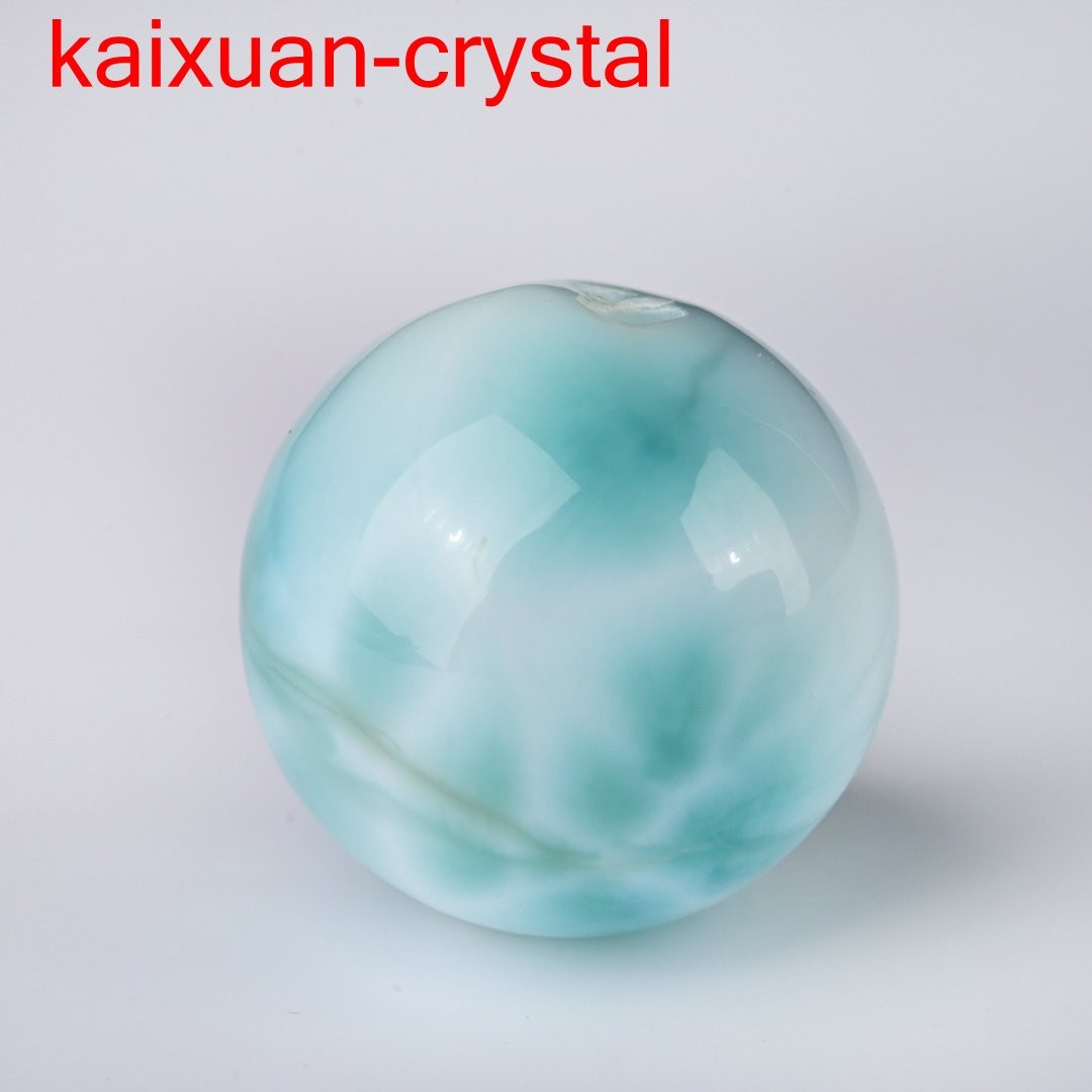 11mm Natural Larimar Gemstone Sphere Quartz Polished Ball Porose Reiki Energy