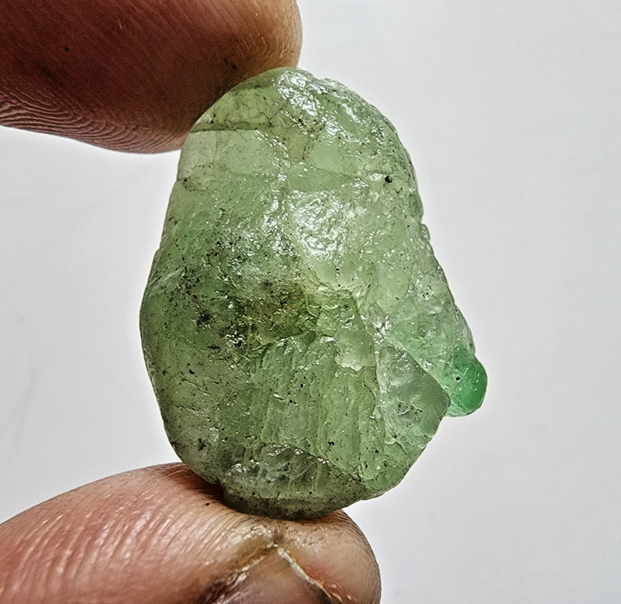 54.20 Ct Wonderful Tsavorite Garnet Rough Green Untreated Crystal Jewelry Making