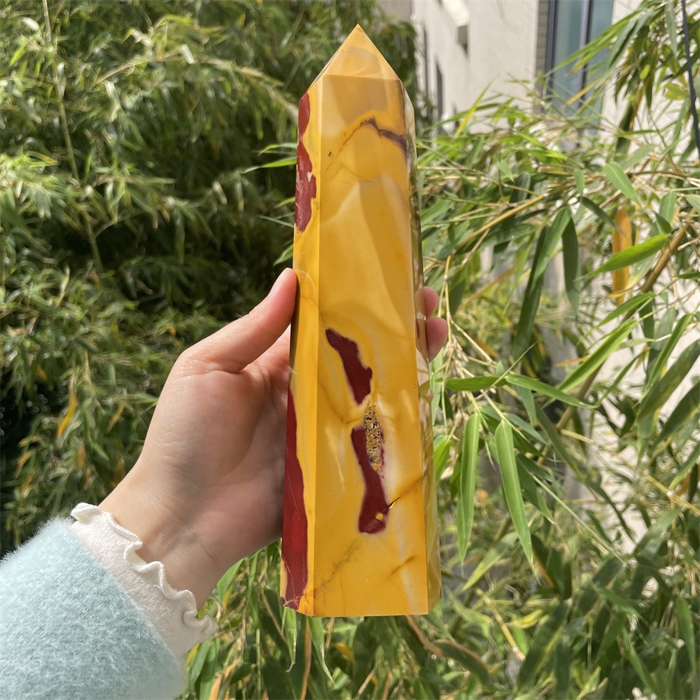 2.4LB 9.5″Natural A+ Mookaite Jasper Obelisk Crystal Reiki Tower Heal Decor