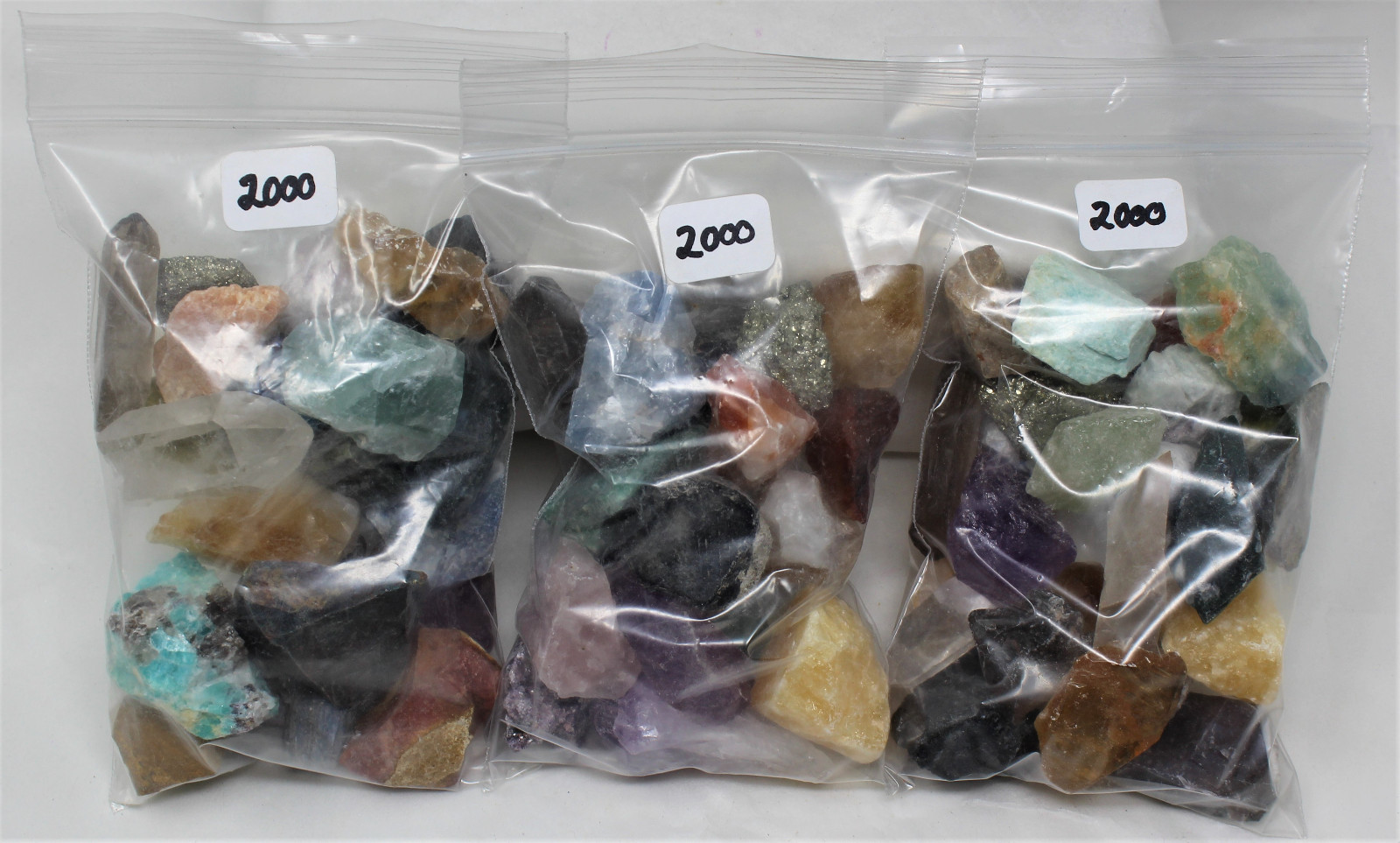 Bulk Mixed Crafters Collection: Gems Crystal Natural Rough Raw 2000 Carat Lot