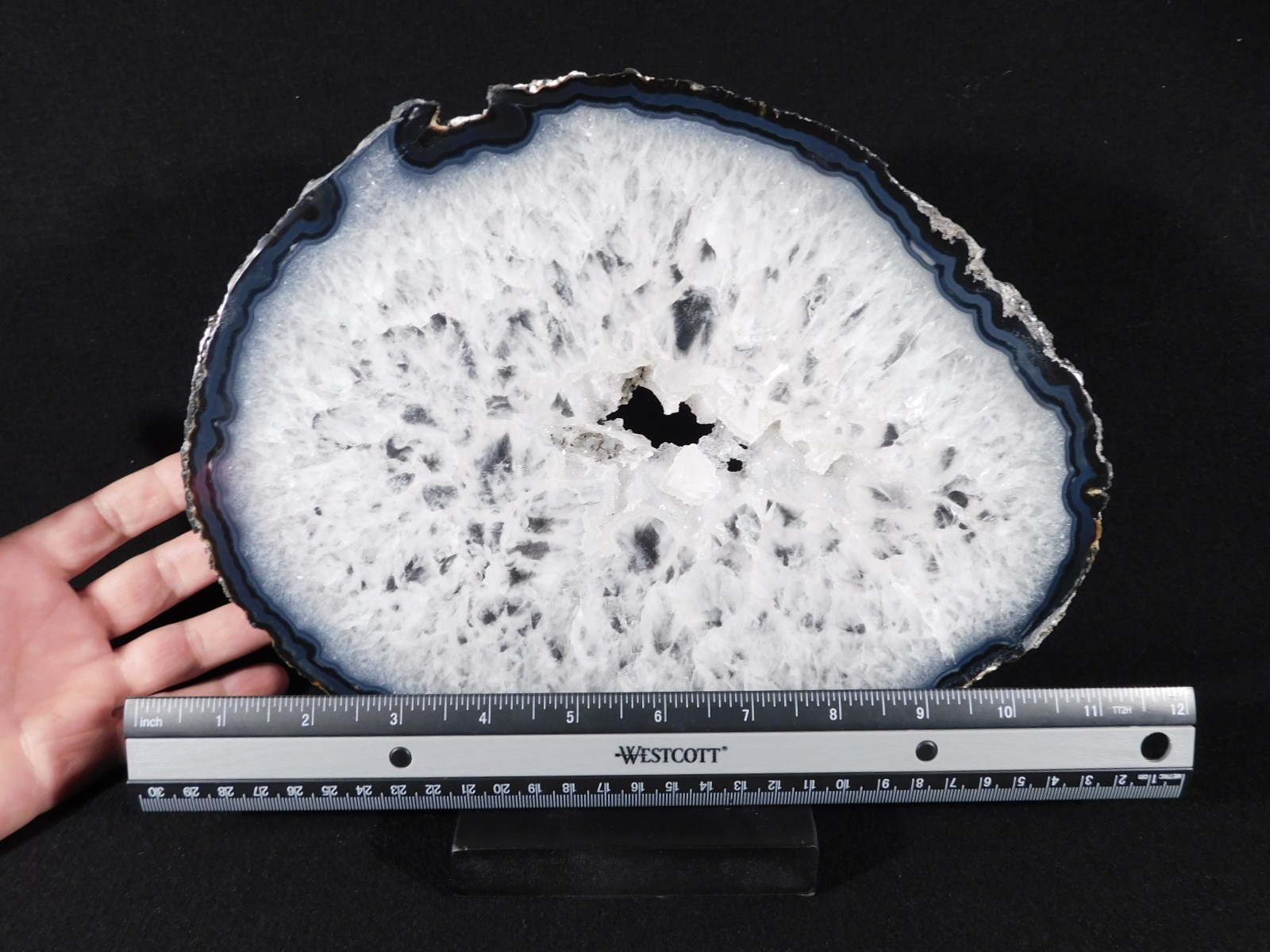 BIG! Translucent Polished Quartz Crystal NODULE Slice or Slab Brazil 1044gr