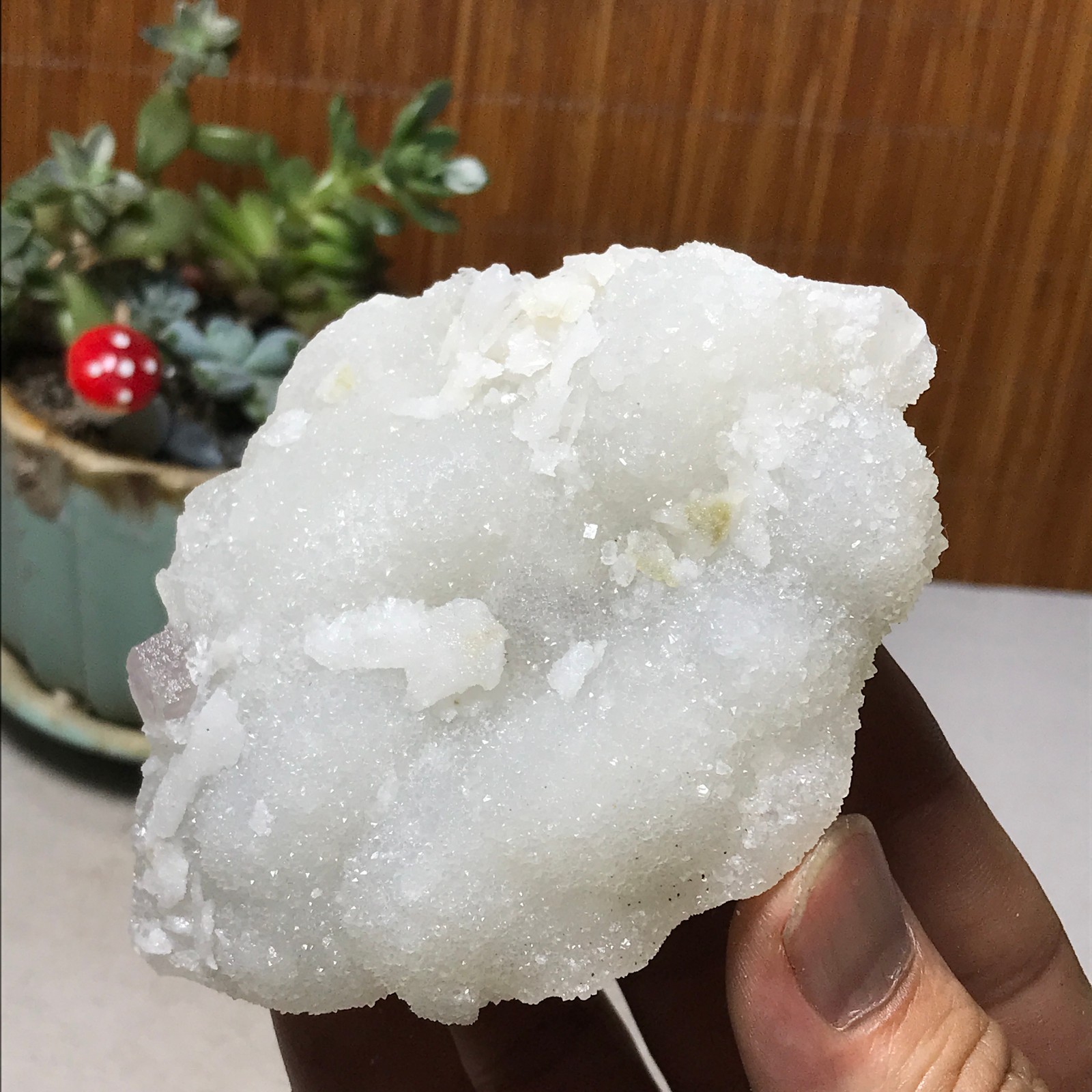 99-68-72mm Natural Light purple calcite fluorite Mineral Specimen 237g A6071