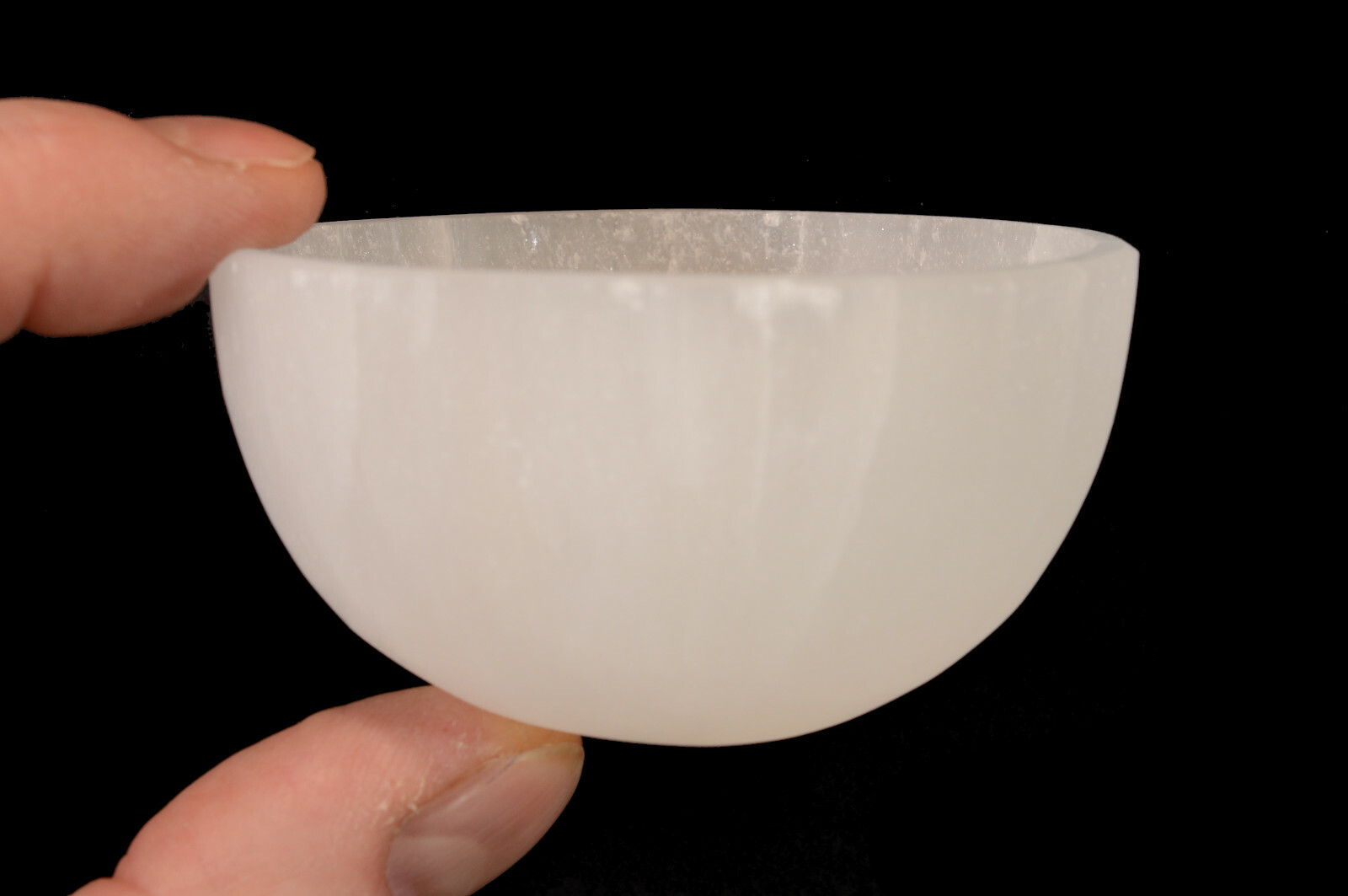 SELENITE Bowl 2 1/2″ Polished Rock Mineral Specimen Healing Crystal Reiki