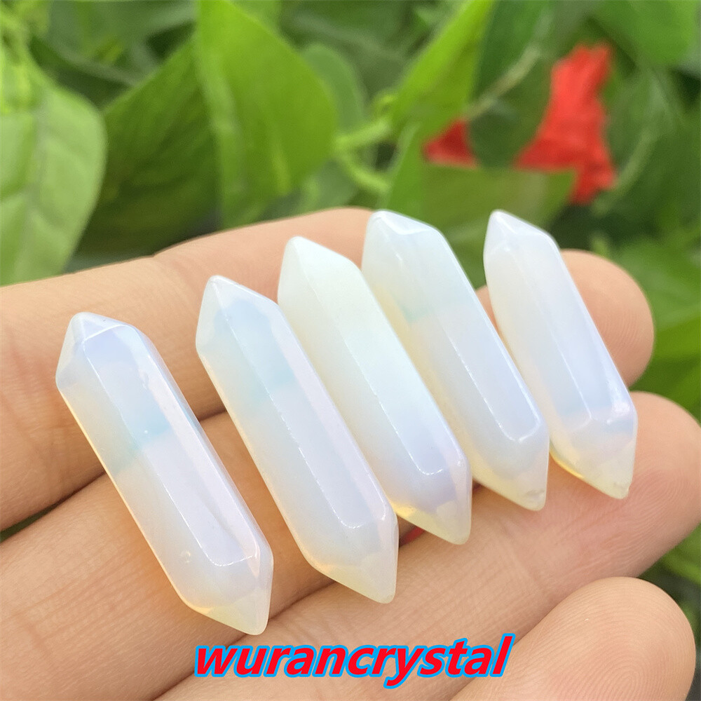 A+ Obelisk Opalite Quartz crystal skull Wand Double Point Healing DIY gift 10pcs