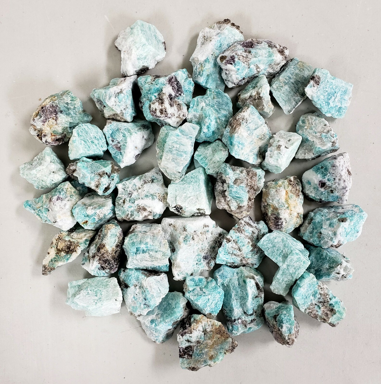 Raw Amazonite Crystal – Bulk Wholesale Rough Stones – Amazonite Gemstone Brazil
