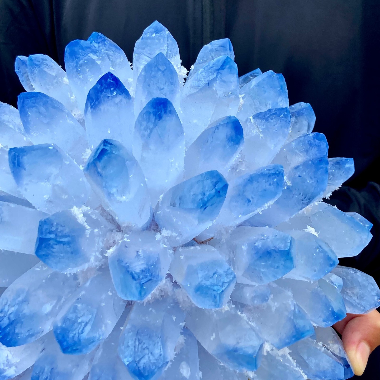 15.32LB New find sky blue phantom quartz crystal cluster mineral sample