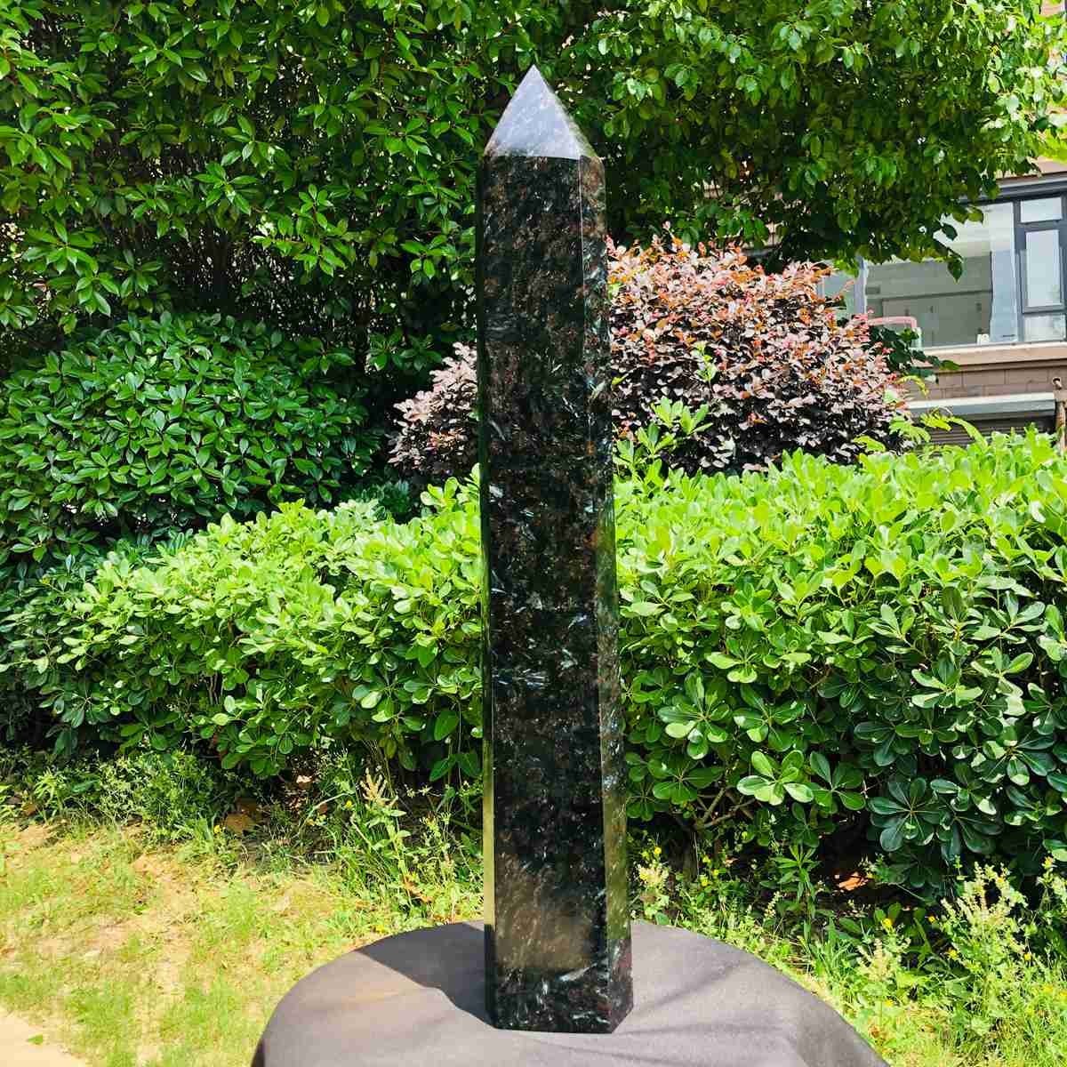14.21LB Natural Fireworks Stone Obelisk Quartz Tower Crystal Wand Point Healing
