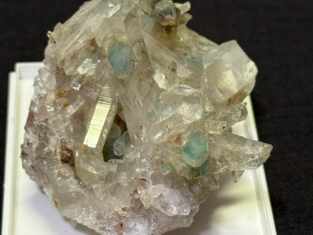 SEE VIDEO: RARE AJOITE INCLUDED QUARTZ CLUSTER, MESSINA MINE ,SOUTH AFRICA