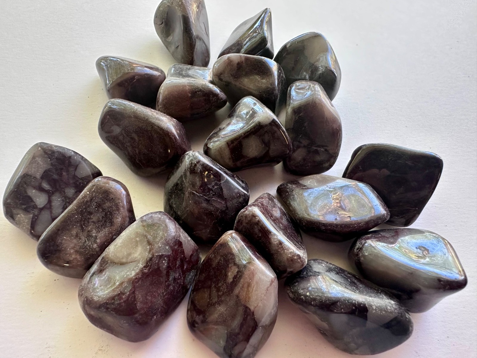 3x Cataclasite Tumbled Stones XL 30-40mm Reiki Healing Crystal Transformation