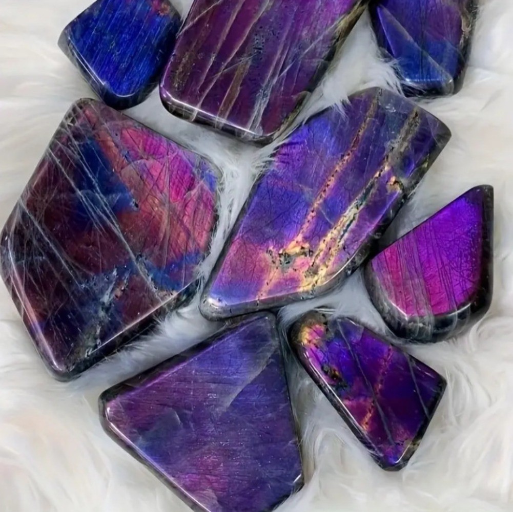 Natural Flash Labradorite Free Form Standing Stone Healing Crystal Home Ornament