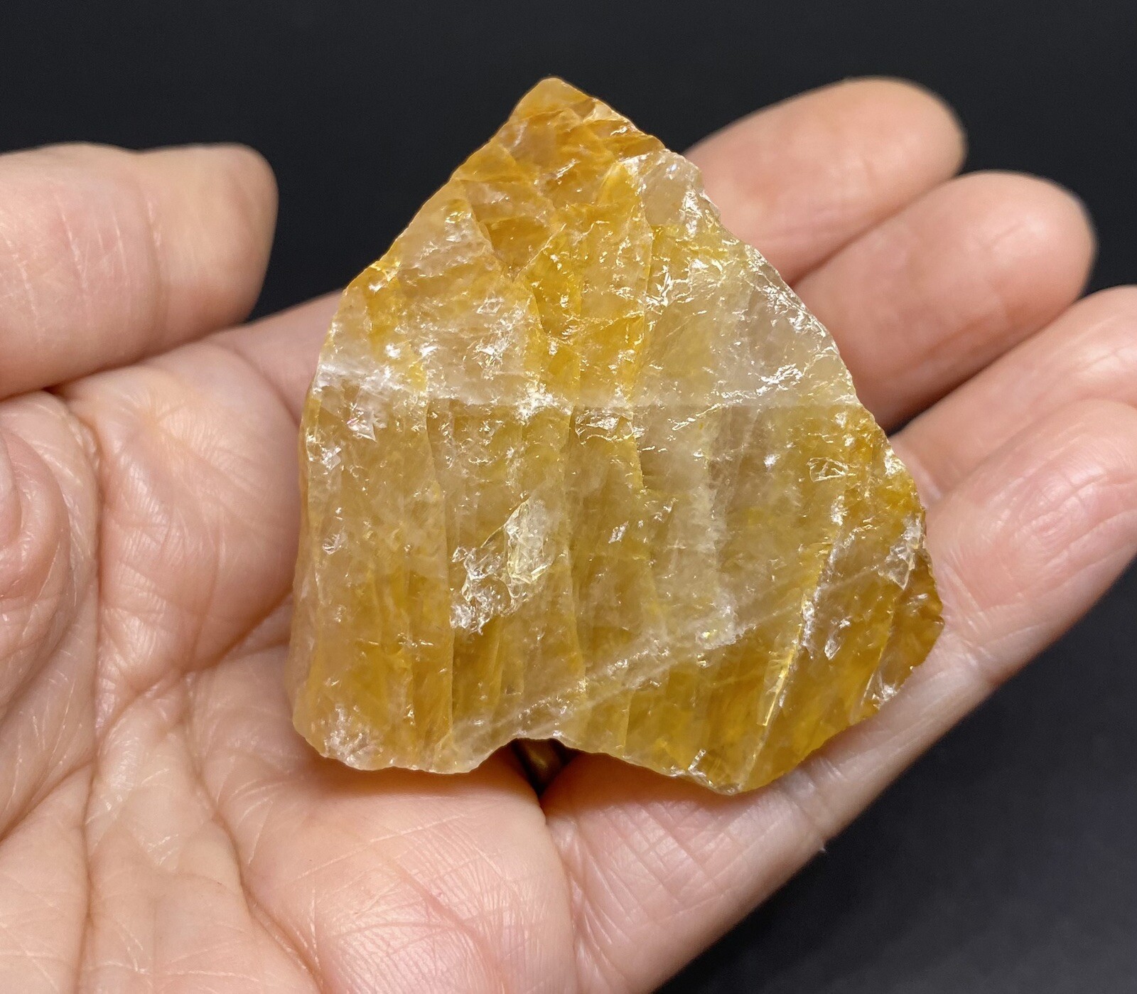 Yellow Hematoid Genuine Quartz Rough Stone From Madagascar 85.8g