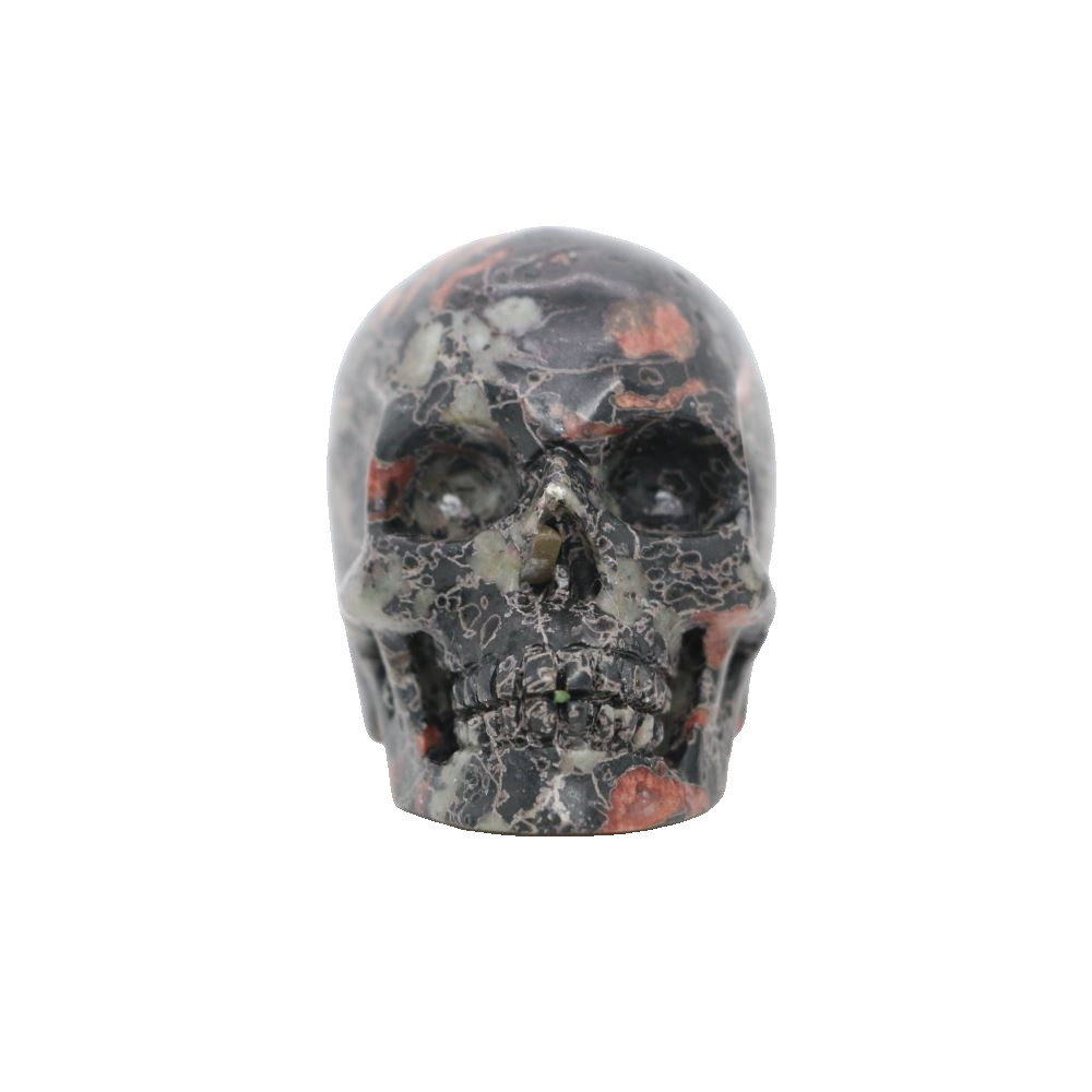 2″ PLUM FLOWER STONE Carved Crystal Skull Realistic Healing Randomly Send 1pc