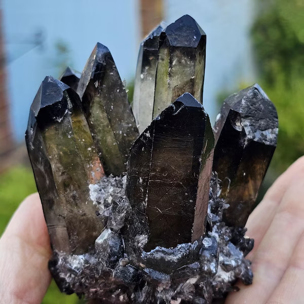 400g Natural Smoky Quartz Crystal Cluster Healing Reiki Stone Statement Piece