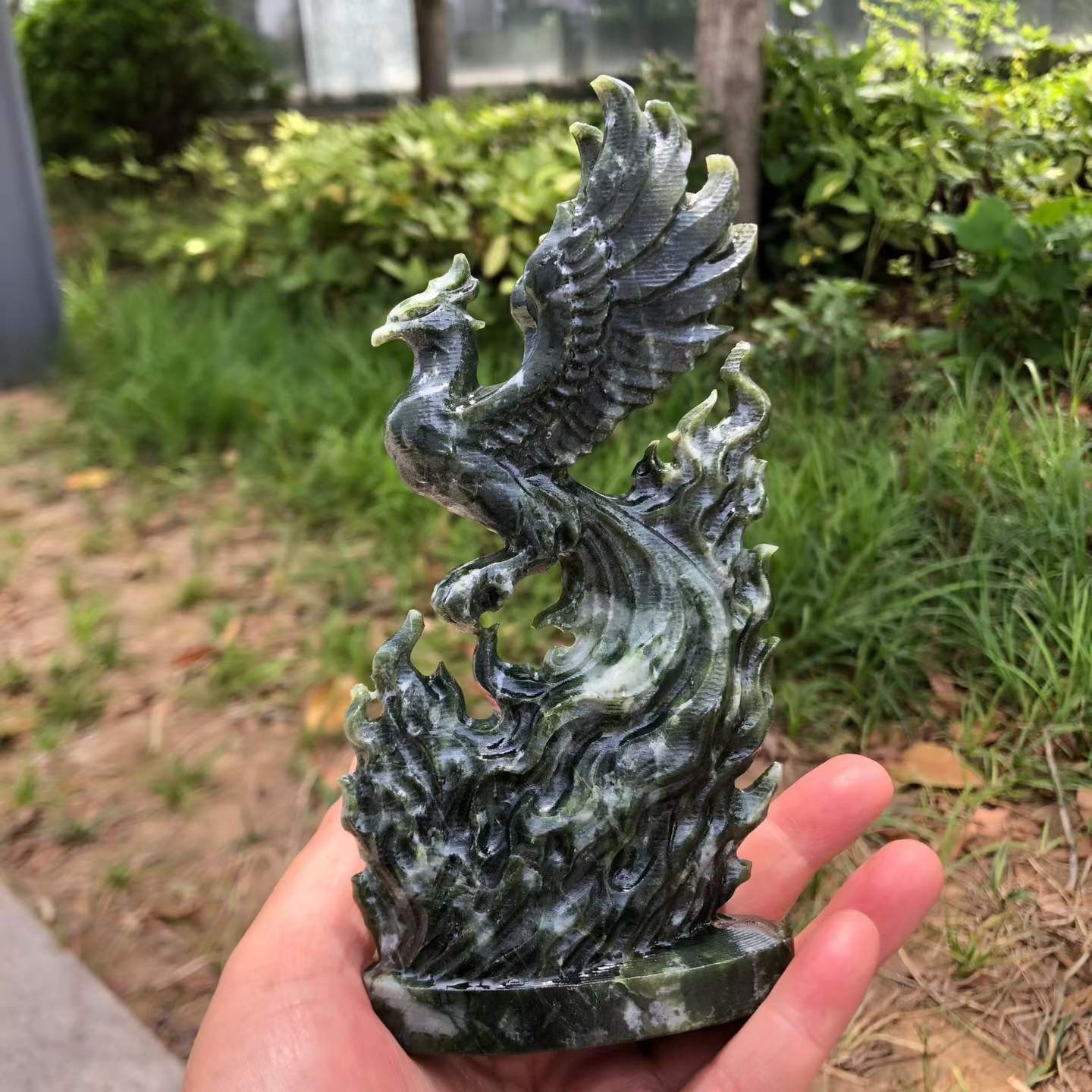 1pc Natural Quartz Carved Phoenix Skull Crystal Reiki Healing Decor