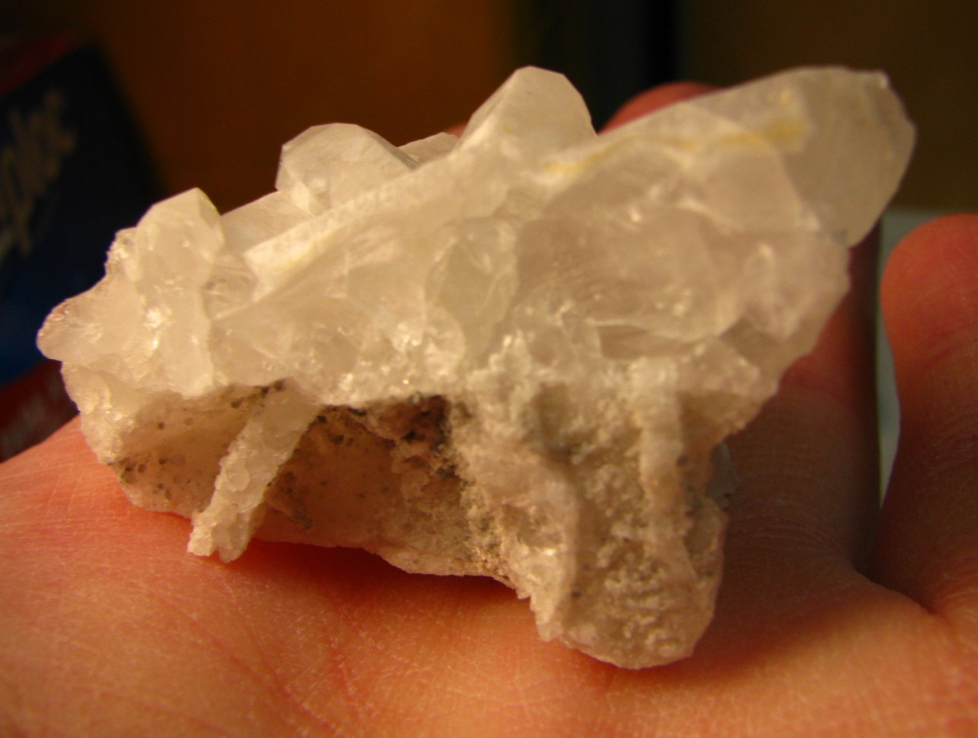 2 WHITE QUARTZ CRYSTAL CLUSTERS 2.4in & 1.84in ARKANSAS USA #216