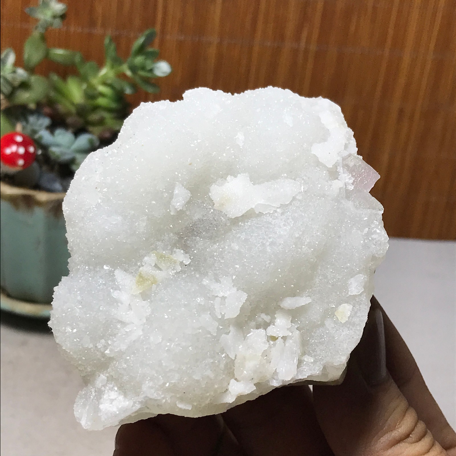 99-68-72mm Natural Light purple calcite fluorite Mineral Specimen 237g A6071