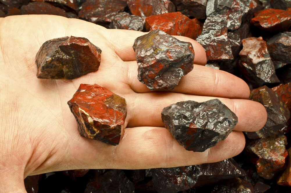 1/4 lb Brecciated Jasper Rough Stones – Natural Crystal Mineral Rock Tumbling