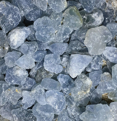 CELESTITE 1/4 lb Rough Mineral Points Piece Natural Sky Blue Crystal