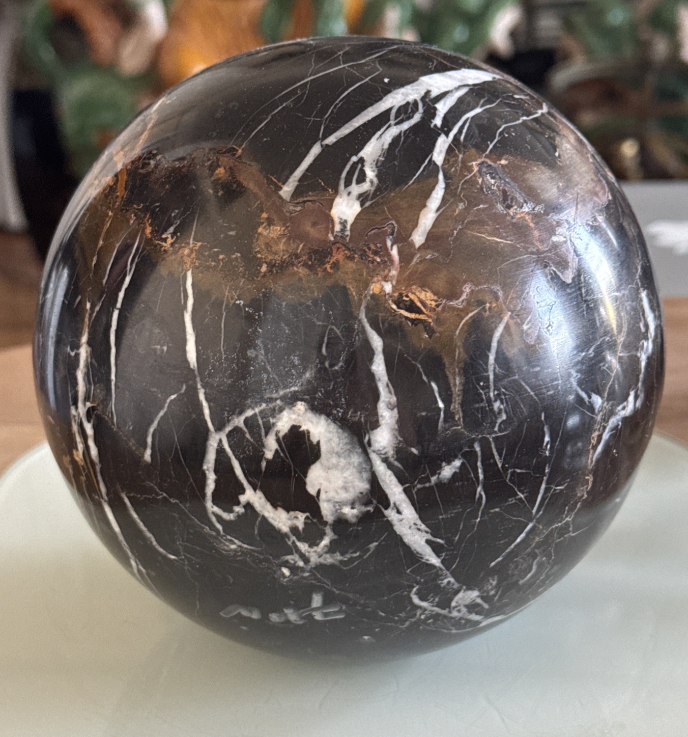 Volcanic Marble Quartz Sphere 10+ Lb