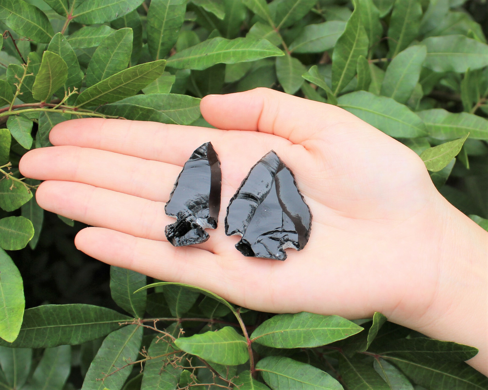 Black Obsidian Arrowheads, Black Obsidian Crystals, Obsidian Stone Arrowheads