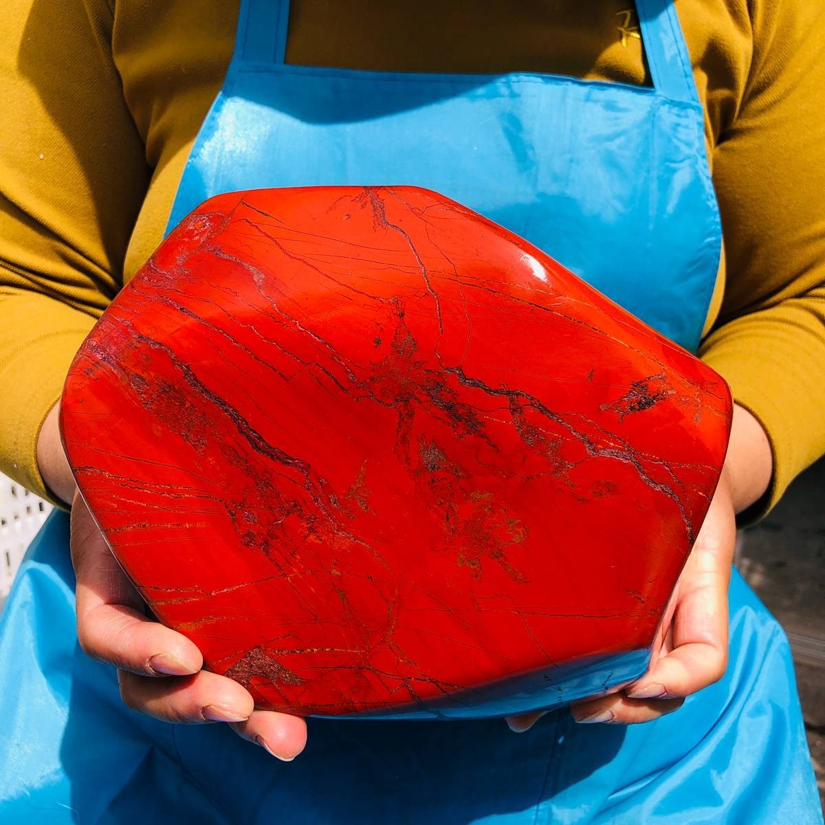 9.85 LB Natural Red Jasper Polished Freeform Crystal Healing Home Decor 4366