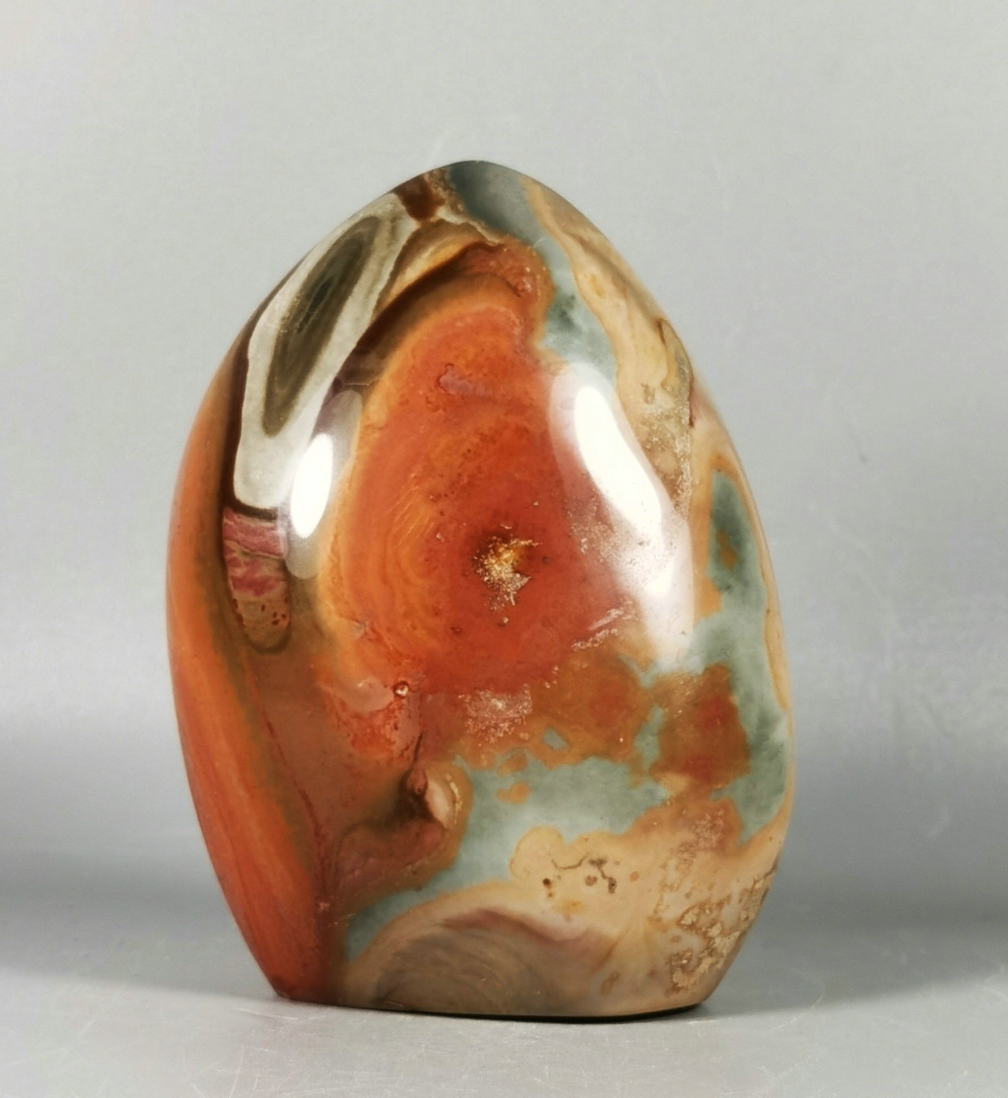 Natural Rare Polished Polychrome Jasper Freeform Standup Reiki Stone Healing