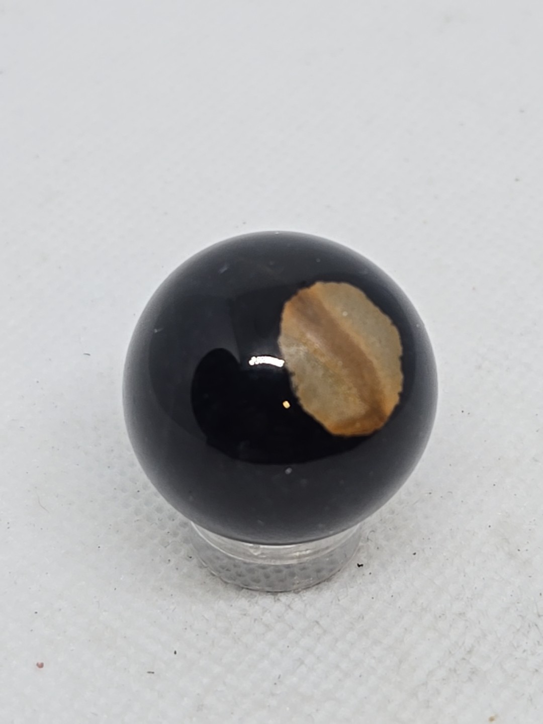 26mm Hawkeye Blue Tiger Eye Gemstone Sphere Crystal Ball With Stand Holder