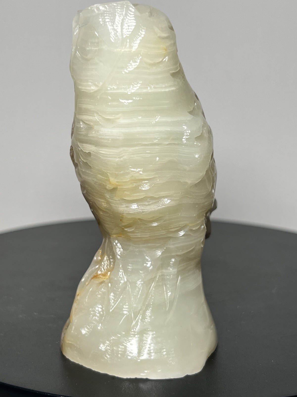 White & Green Calcite 3 Piece Set – Vase, Owl, & Star – see description for info