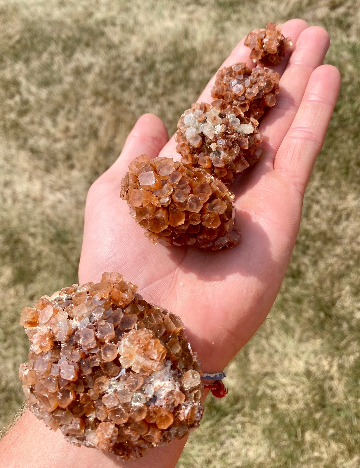 Raw Aragonite Star Cluster (0.5″ – 6″) Natural Red Aragonite Cluster Morocco