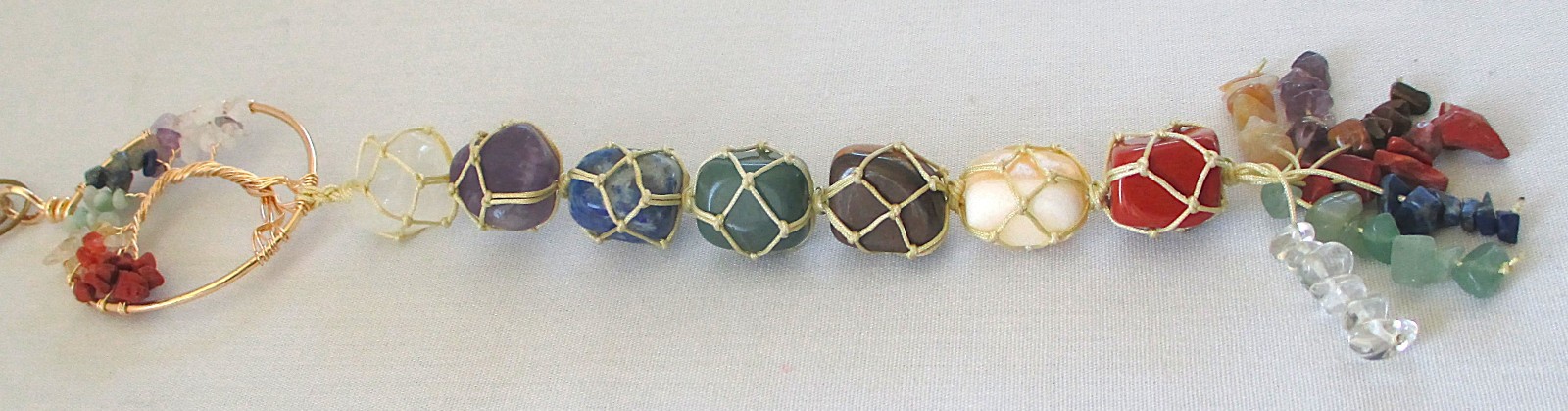 Semi Precious Stone Tree of Life Wall Hanging with 7 Chakra Stones