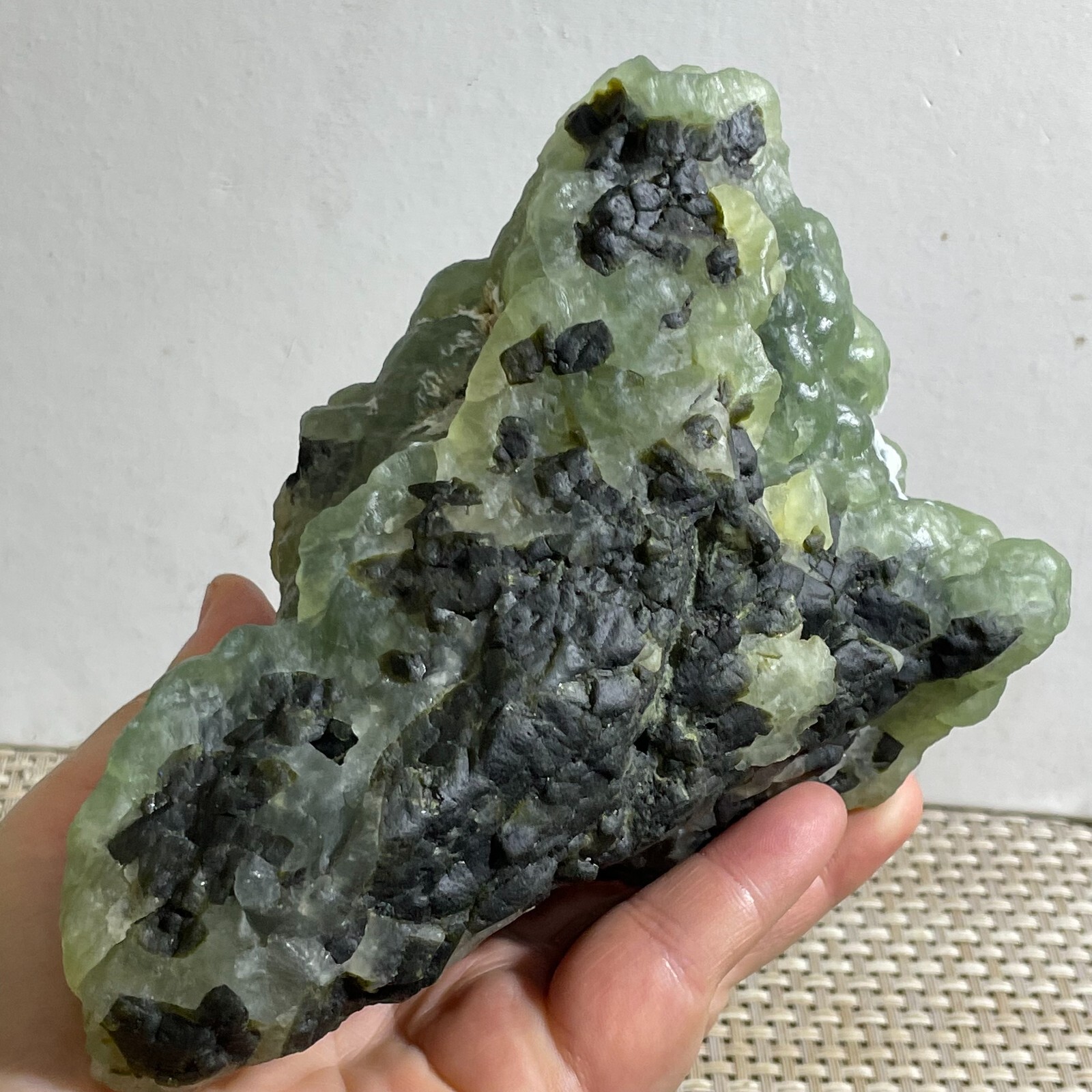 Natural green chalcedony grape agate crystal specimen Indonesia 1157g b105