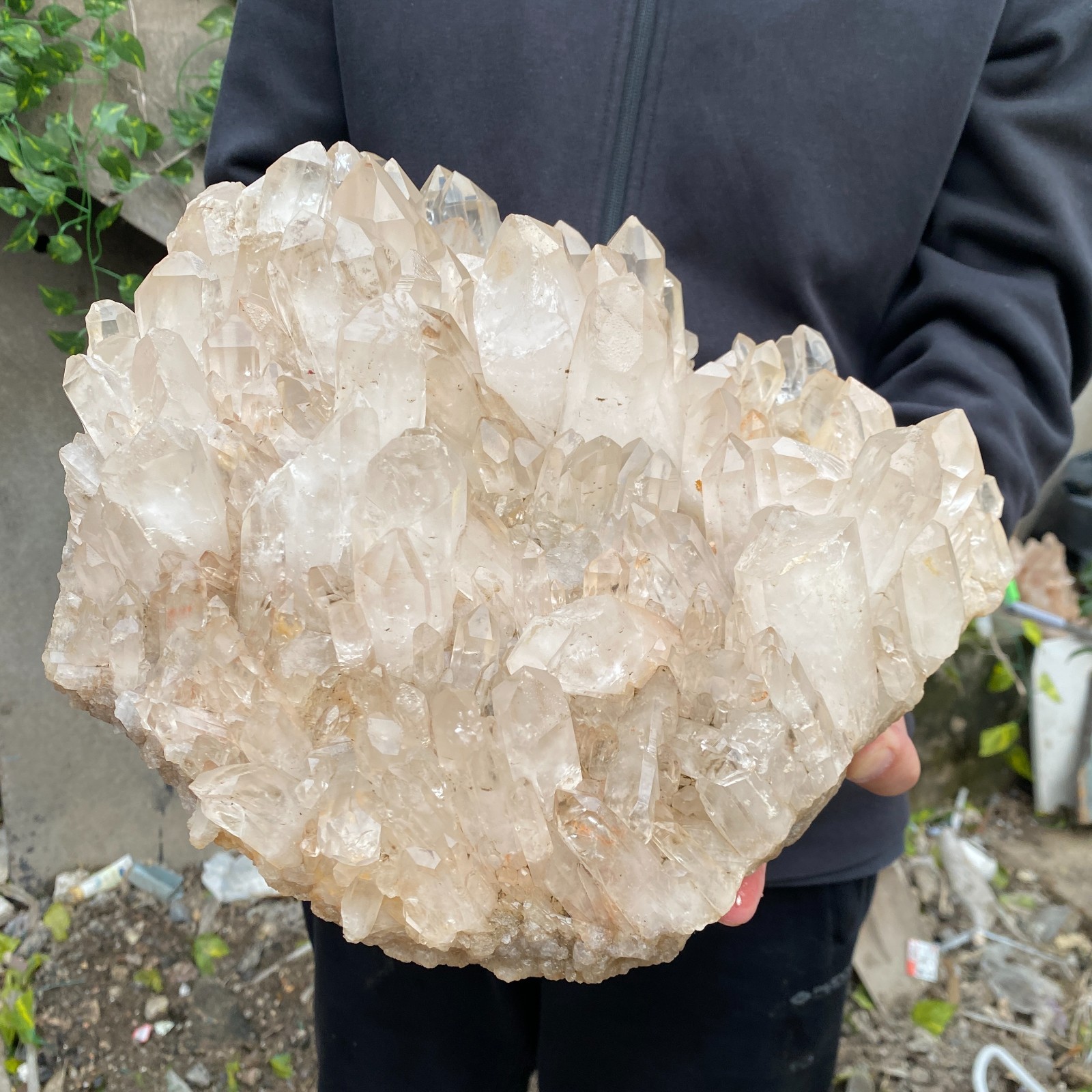 29.8LB Natural Clear White Crystal Quartz Cluster Rough Healing Specimen
