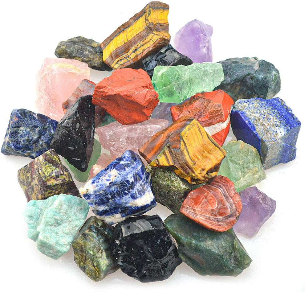 3 Lbs Bulk Rough Madagascar Stones Mix – Large 1″ Natural Raw Stones Crystal