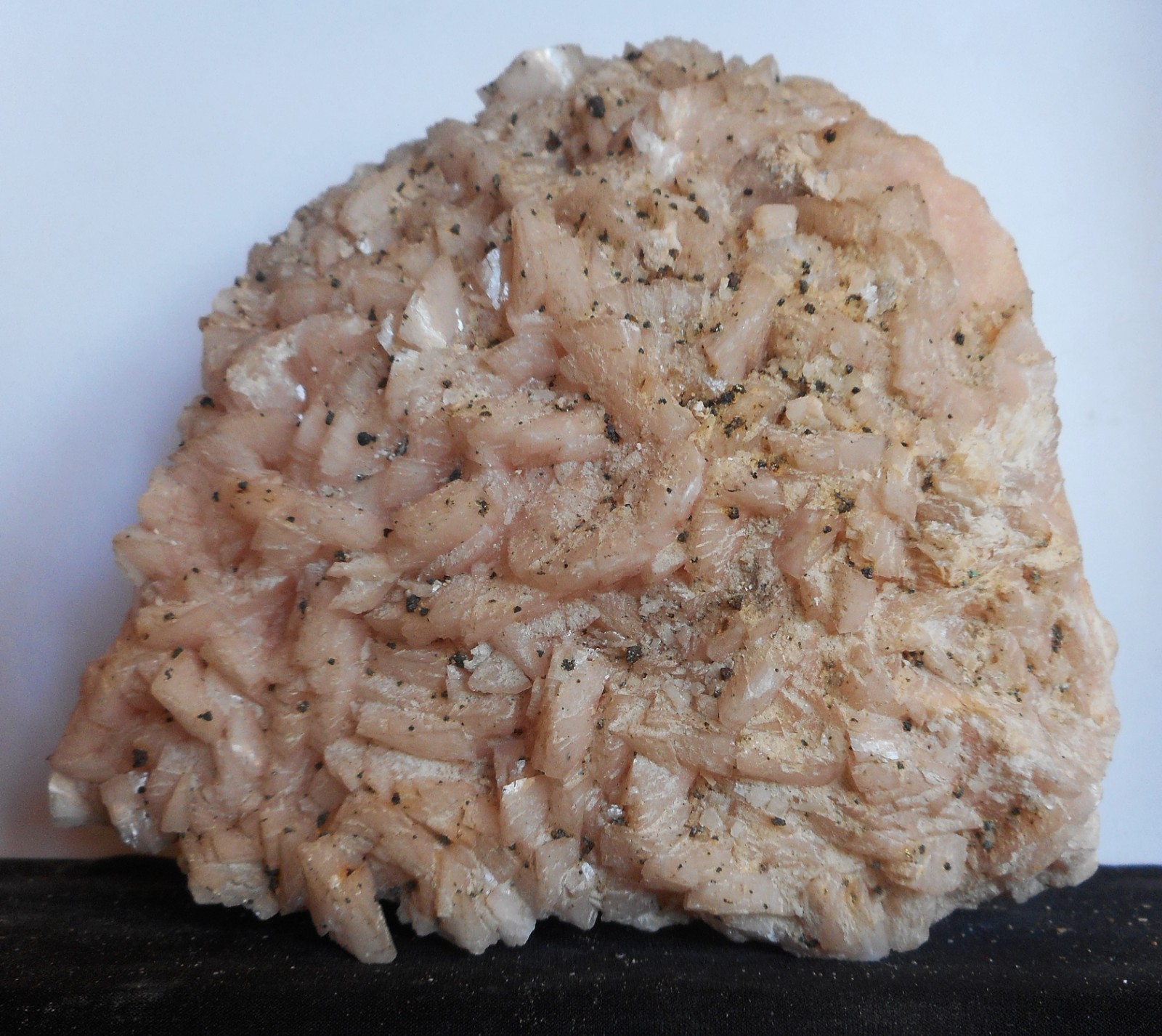 Pink Dolomite Crystals with Iron Pyrite on Matrix. Specimen 4.0″ . 1.78 Pounds