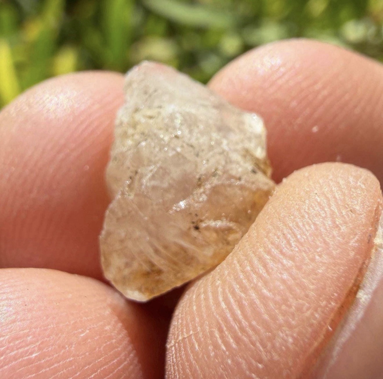 Golden Brazilian Phenacite Crystal: Authentic Phenacite Crystal, 1.05g/5.25ct
