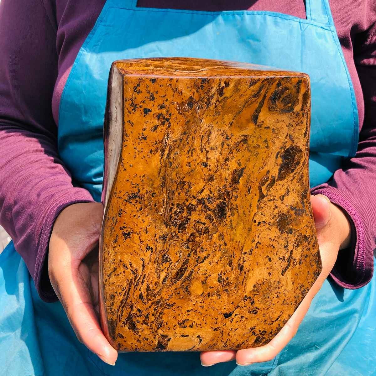 7.1 LB Natural Tiger Eye Polished Specimen Home Decor Raw Healing Stone 5343