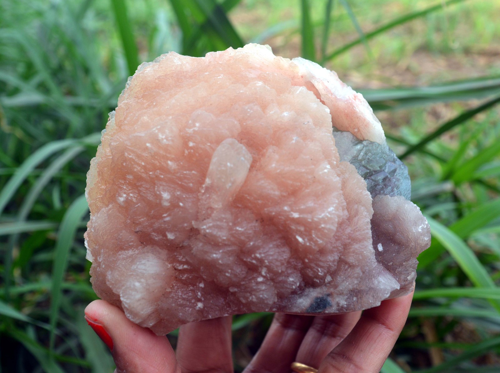 stilbite crystals w/ apophyllite minerals specimen f-2