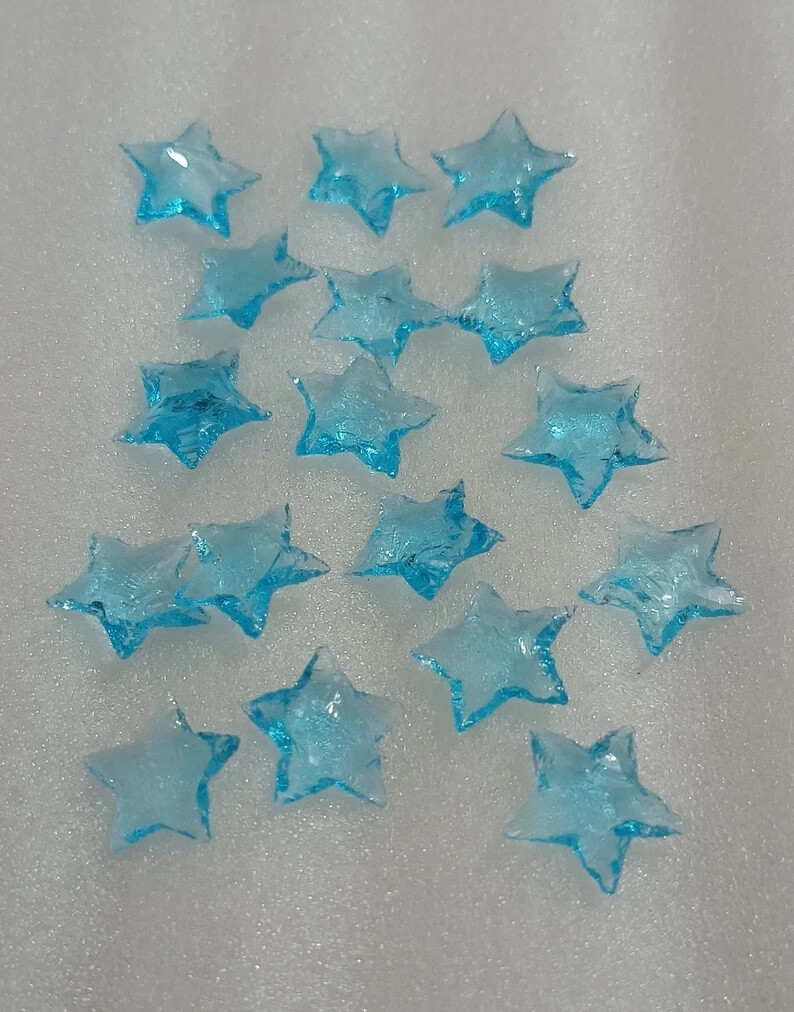 Aqua Obsidian Crystal Star, 1-1.25″, Small Gemstone Star, Unique Gift for Her