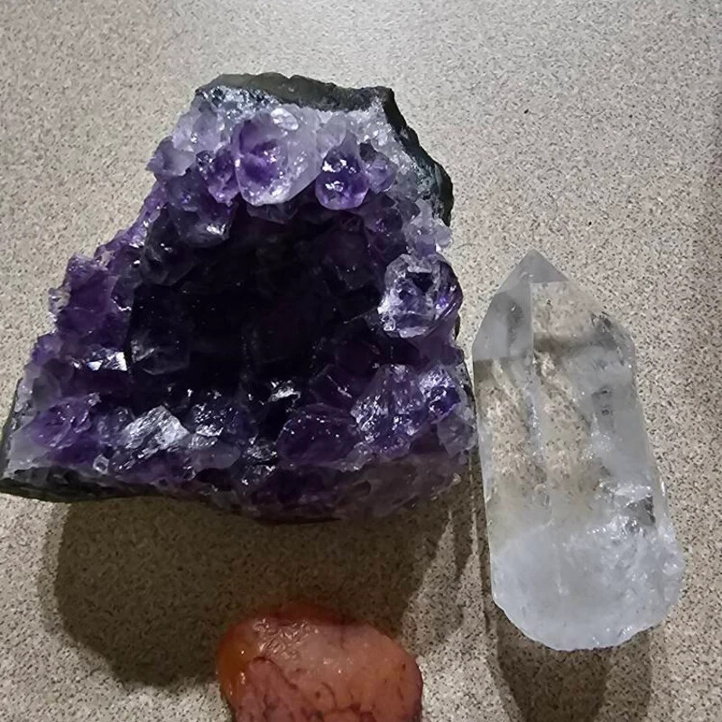 High-Quality 100g Raw Amethyst Cluster Purple Crystal Quartz Specimen Decor Gift