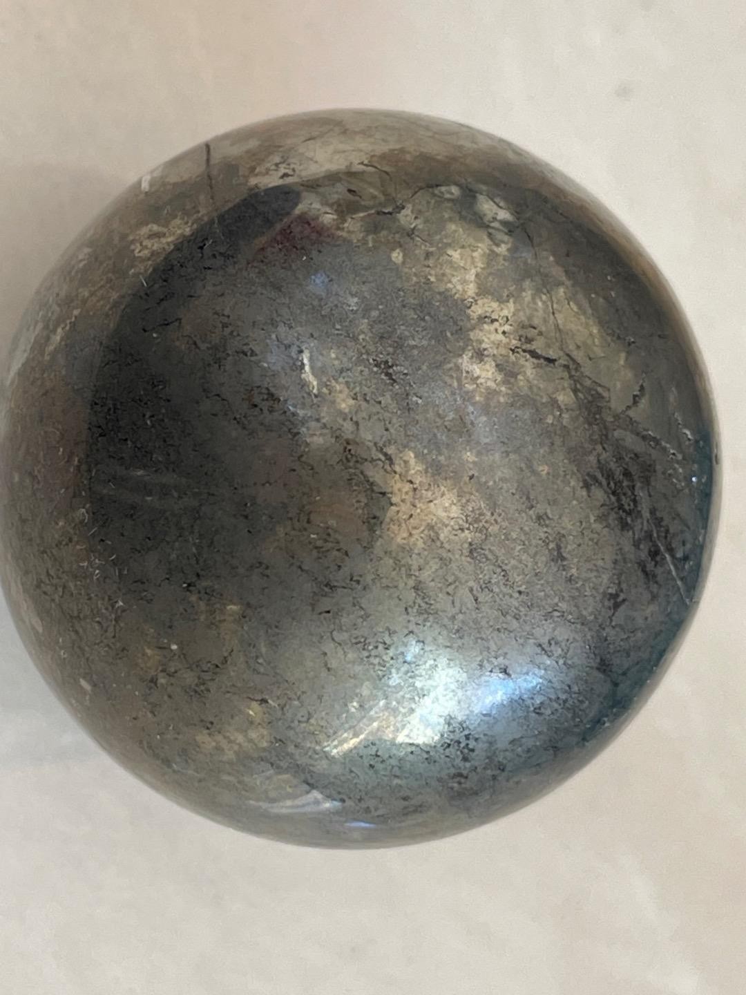 50mm Copper Pyrite Human Carved Sphere Ball, Realistic,Crystal Healing #B18