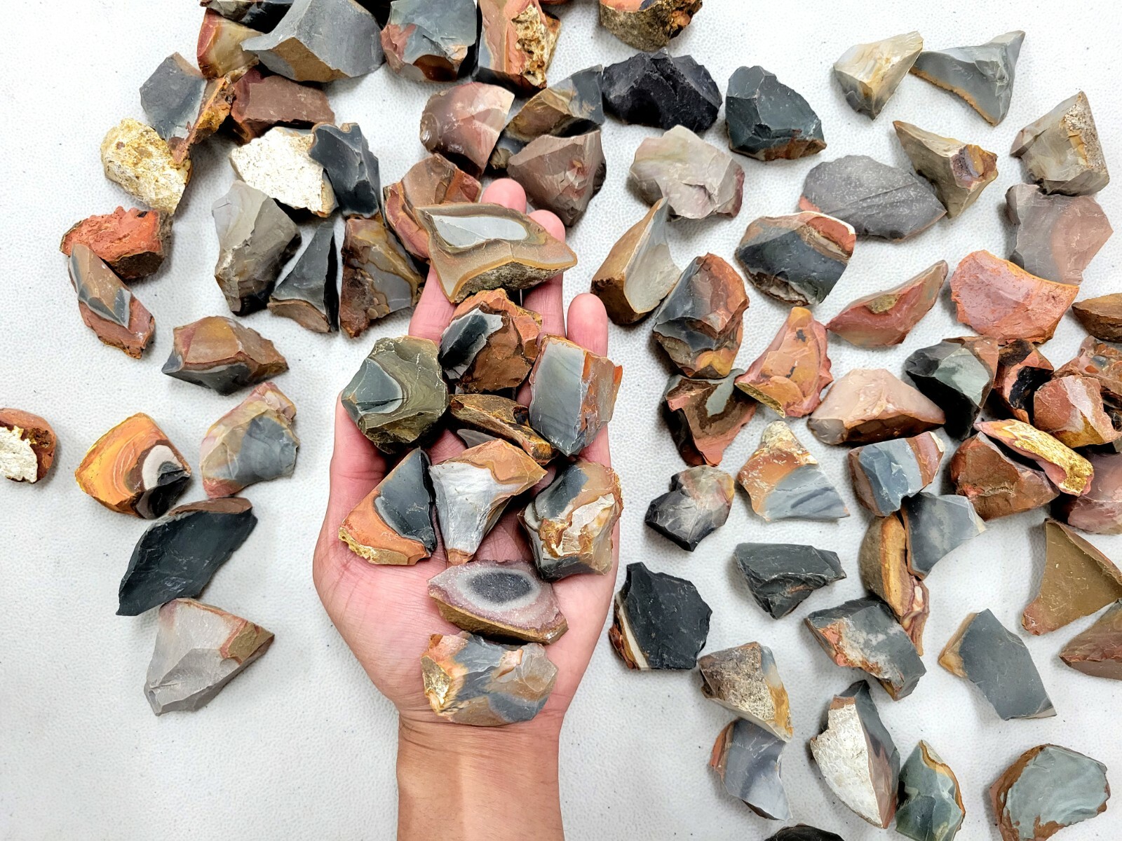 Rough Desert Jasper AKA Polychrome Jasper Crystals Stones for Cabbing Tumbling