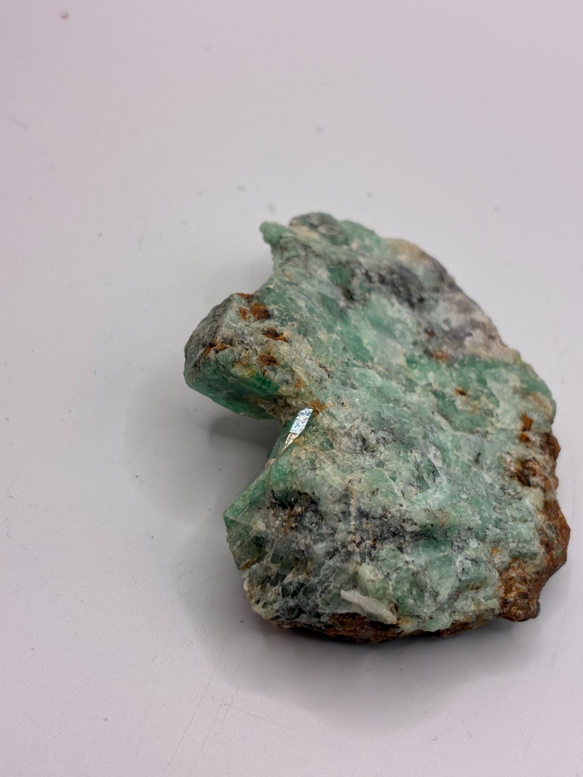 Rough Crystal Colombian Emerald Raw Matrix Collector Piece, Natural Not treament