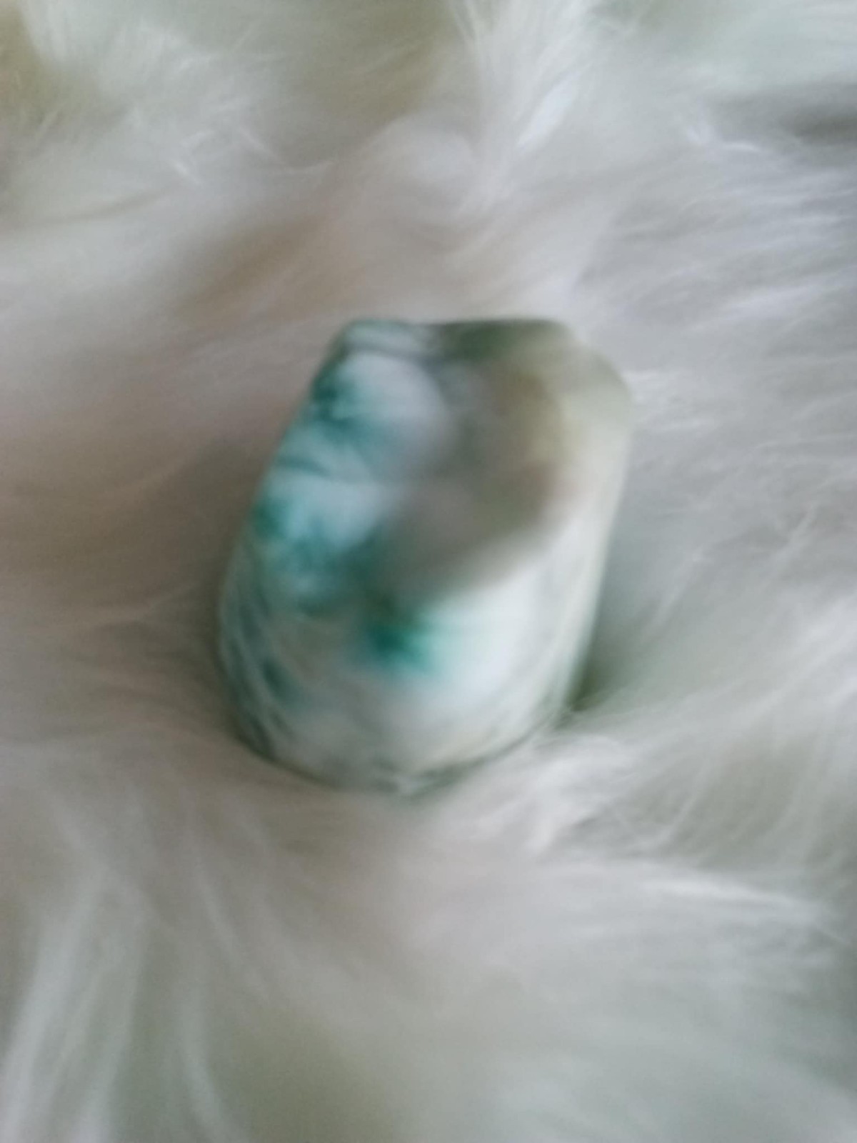 DOMINCAN REPUBLIC LARIMAR TEAL FREEFORM POLISHED GEMSTONE 134 g