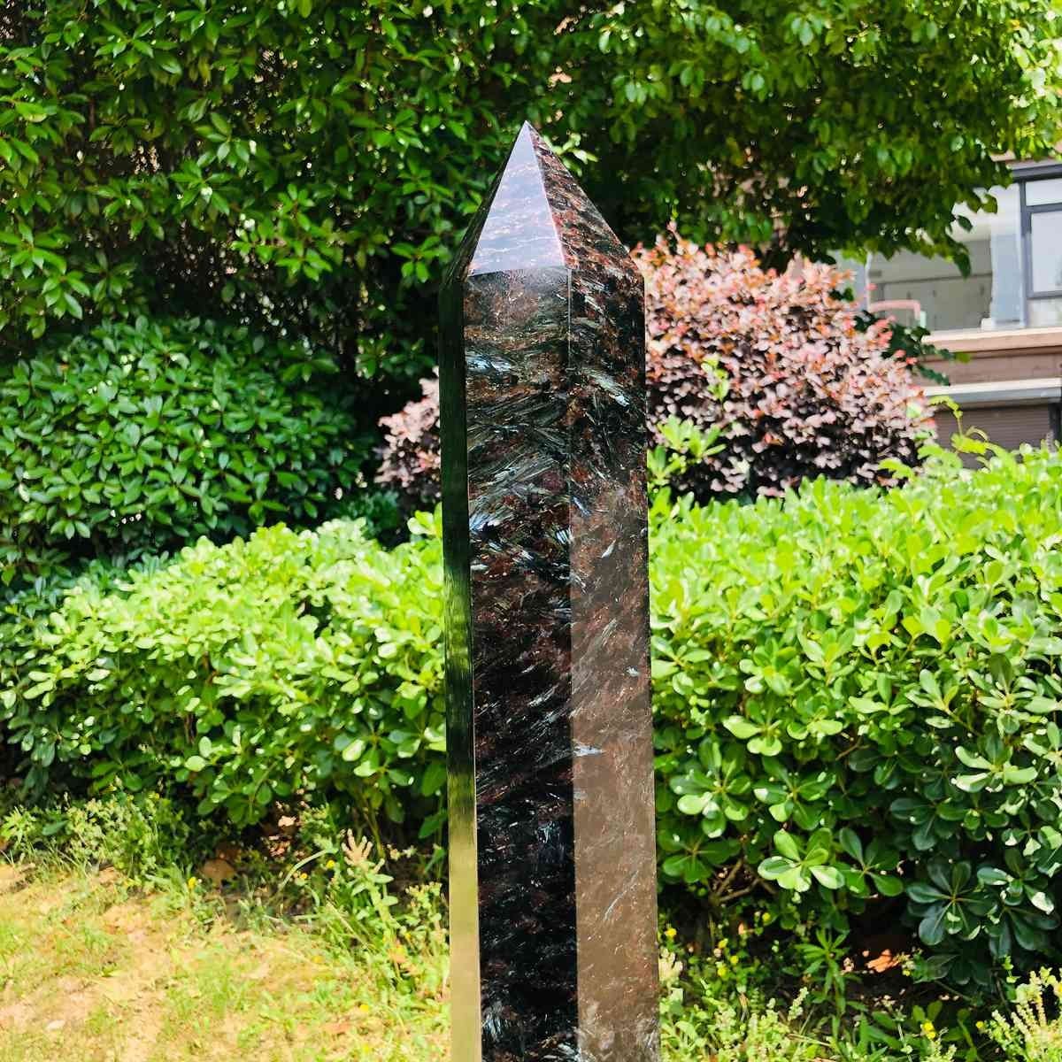14.21LB Natural Fireworks Stone Obelisk Quartz Tower Crystal Wand Point Healing