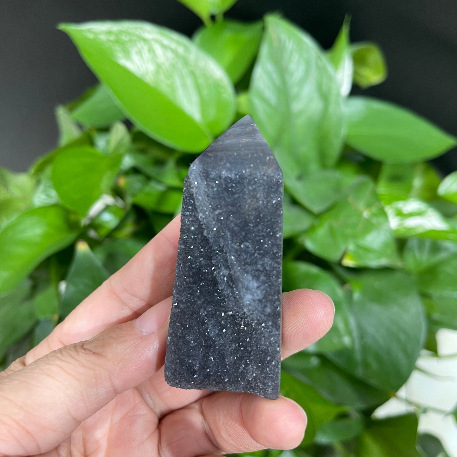3pcs Natural Sphalerite Crystal Cave obelisk quartz crystal energy column