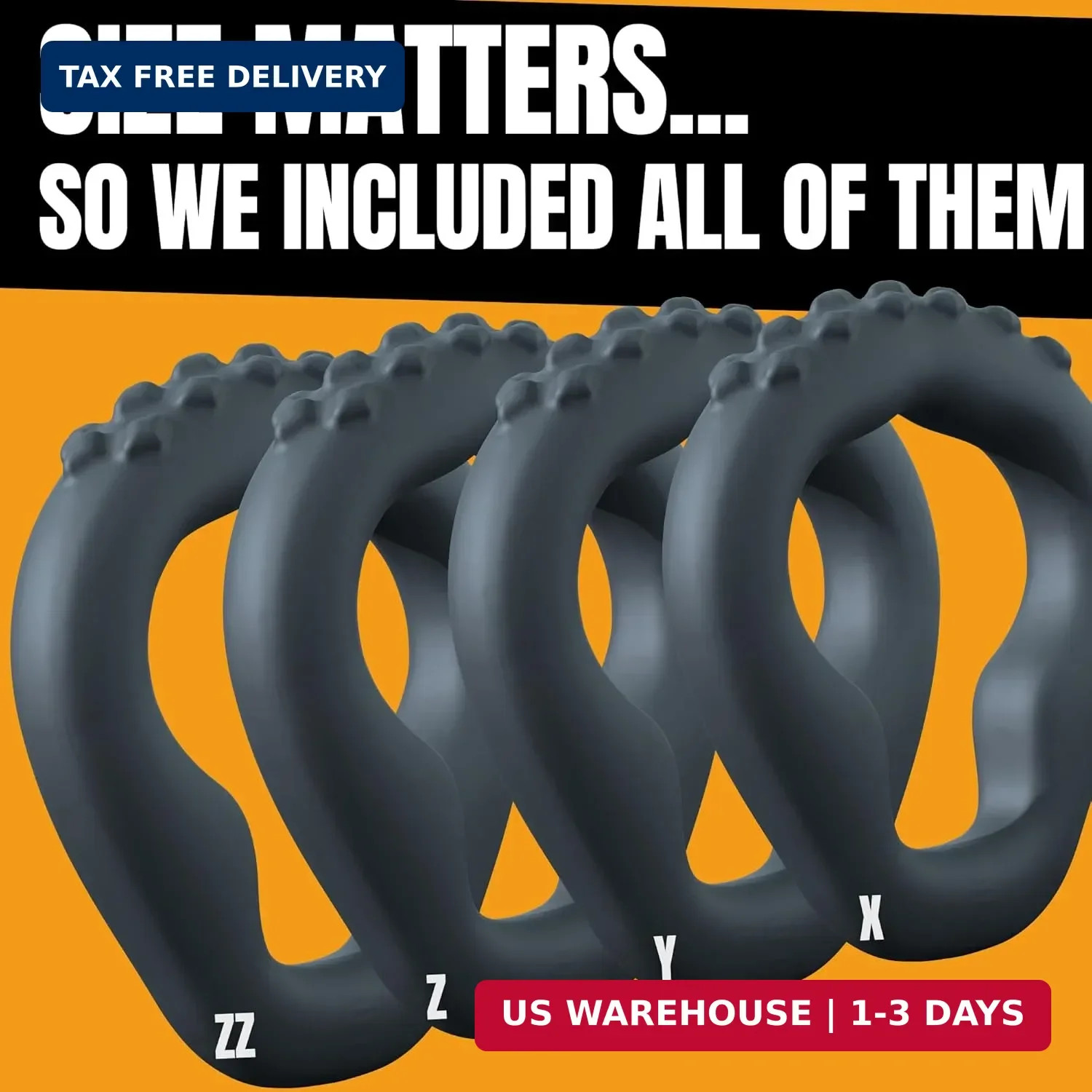 BULLRING 4 Pack Rock Solid Performance & MAX Stamina- 6 Pressure Points for Stay