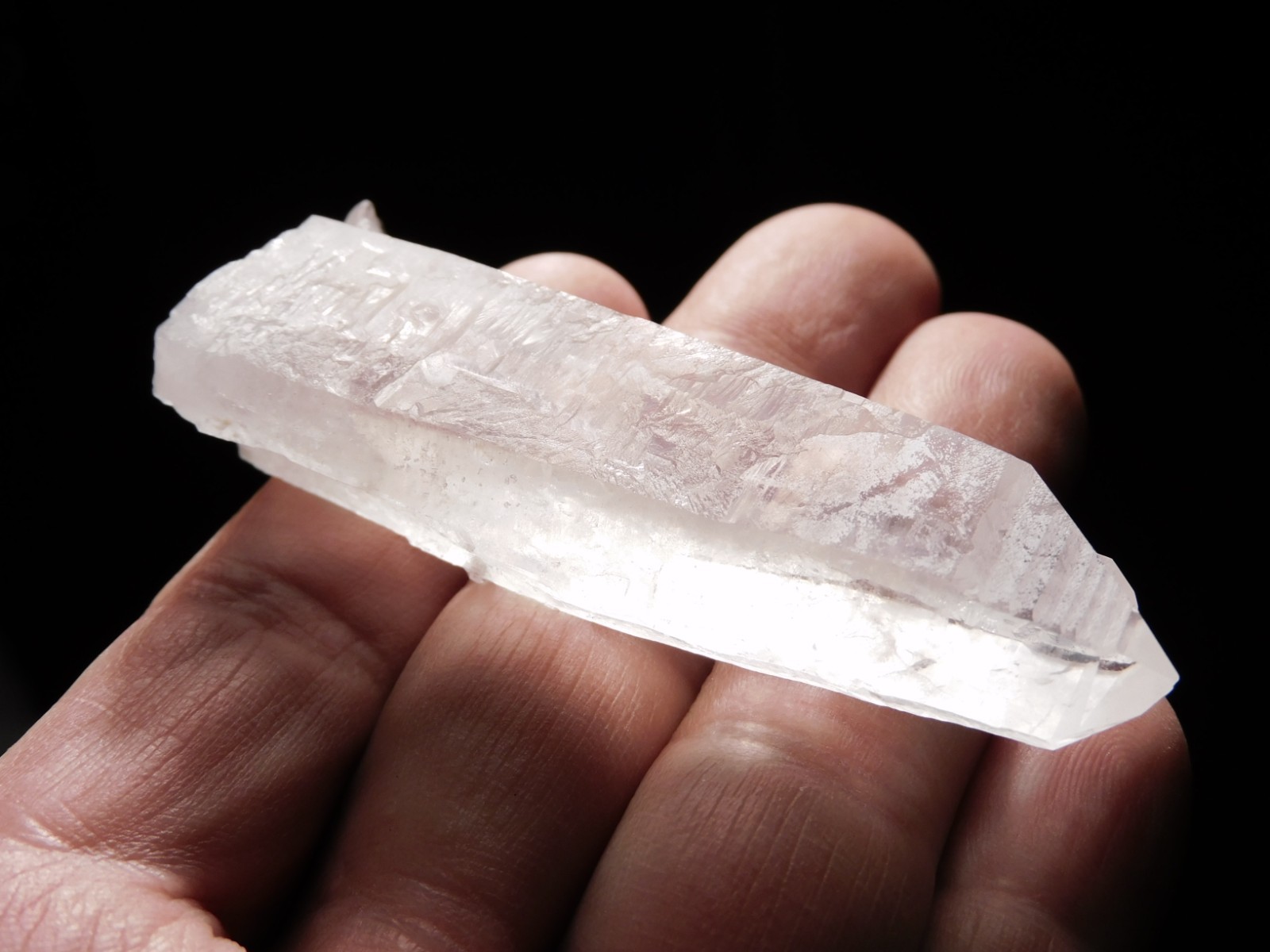 Long! Translucent! QUARTZ Crystal TWIN 100% Natural Brazil 46.1gr