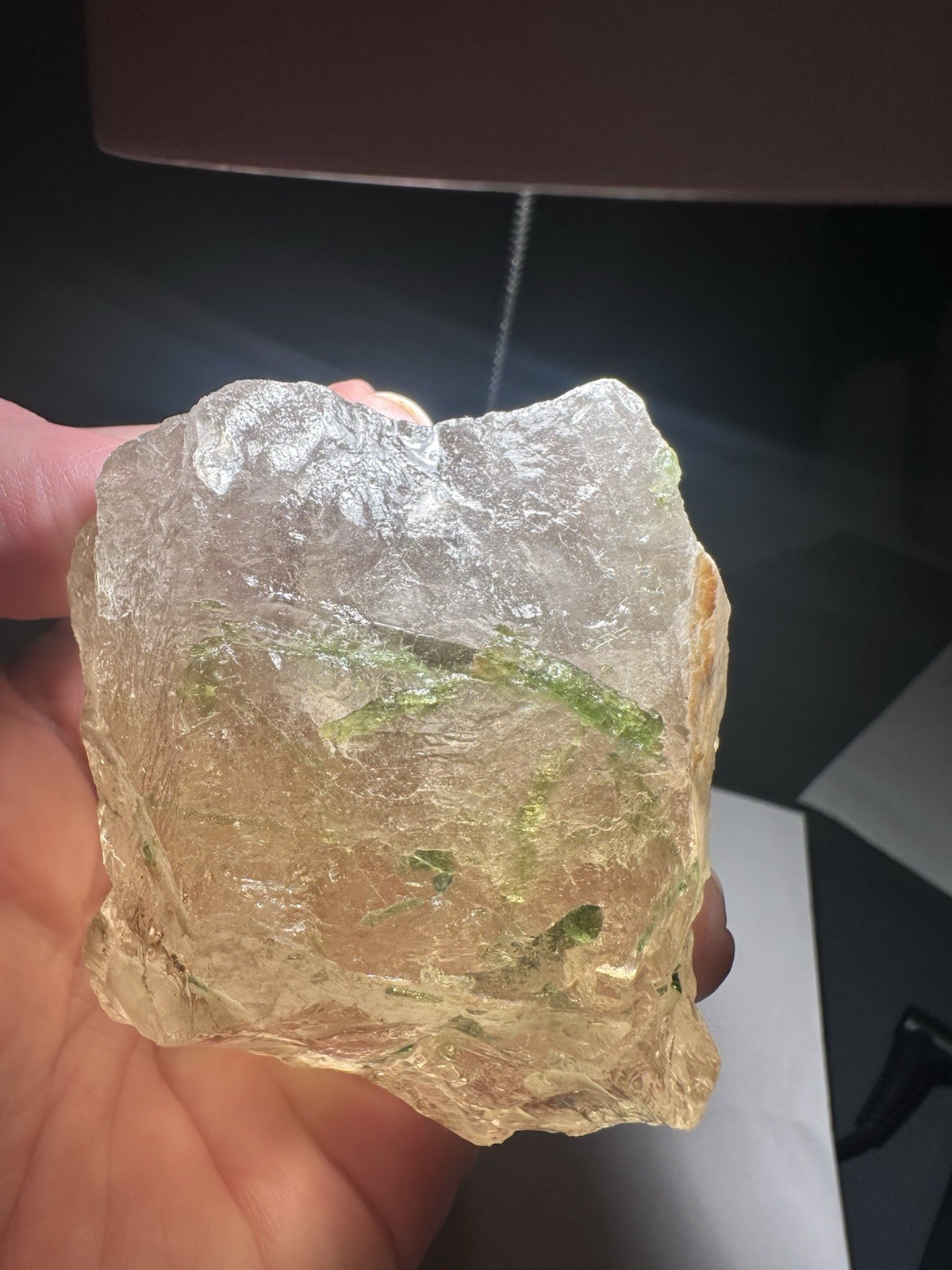 9oz 264 Grams Natural Green Tourmaline Crystals in Smoky Quartz Matrix