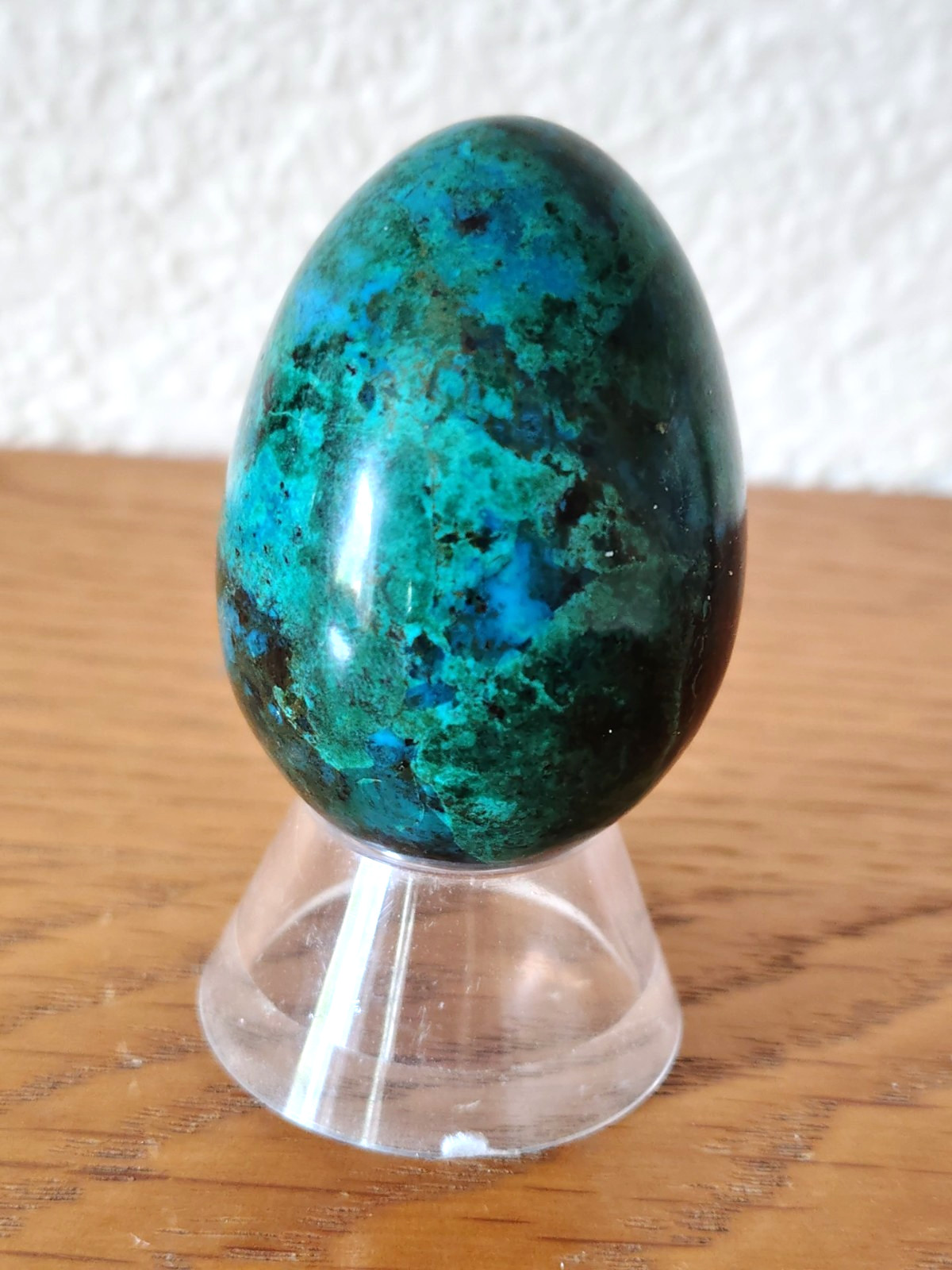 Chrysocolla Egg Polished Specimen Peru 4.5cm / 78g