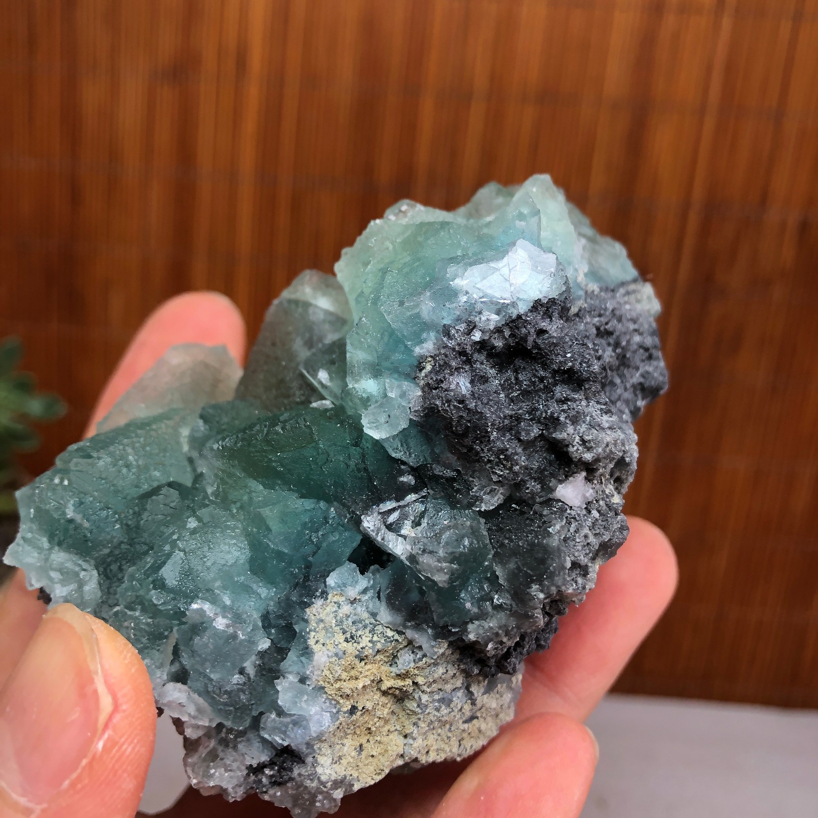 75-55-50mm Rare Natural Green Calcite fluorite Mineral Specimen 265g A6119